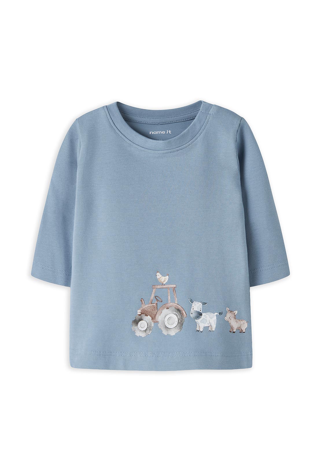 Name It Baby Boy Laurids Farm Long Sleeve Top, Blue
