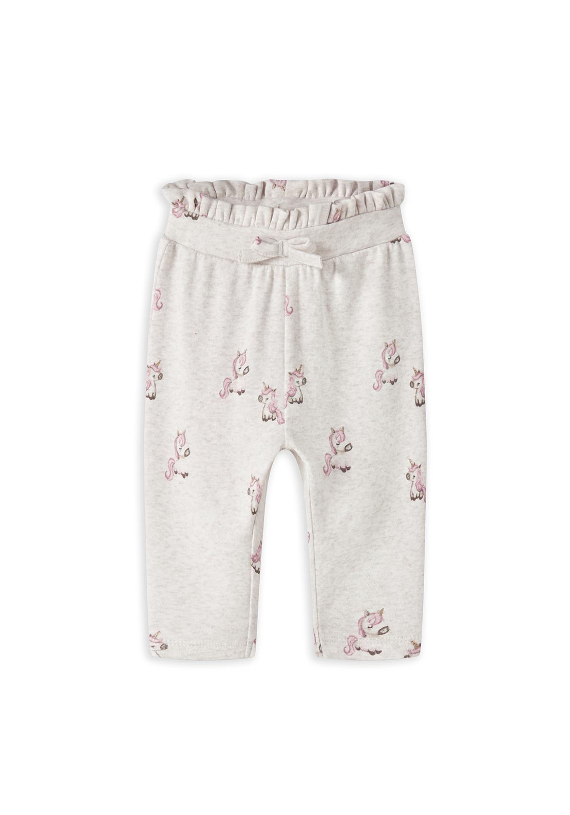 Name It Baby Girl Laurie Unicorn Print Trouser, Beige