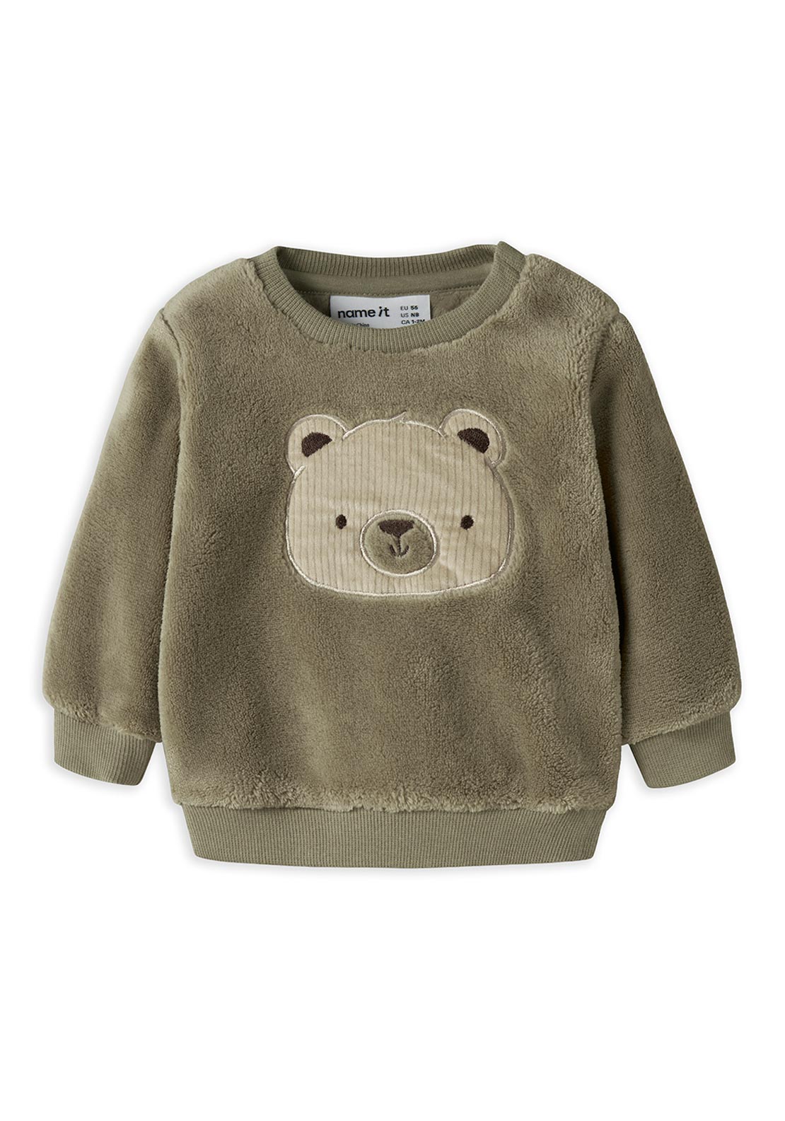 Name It Baby Boy Oliwer Long Sleeve Fleece, Green