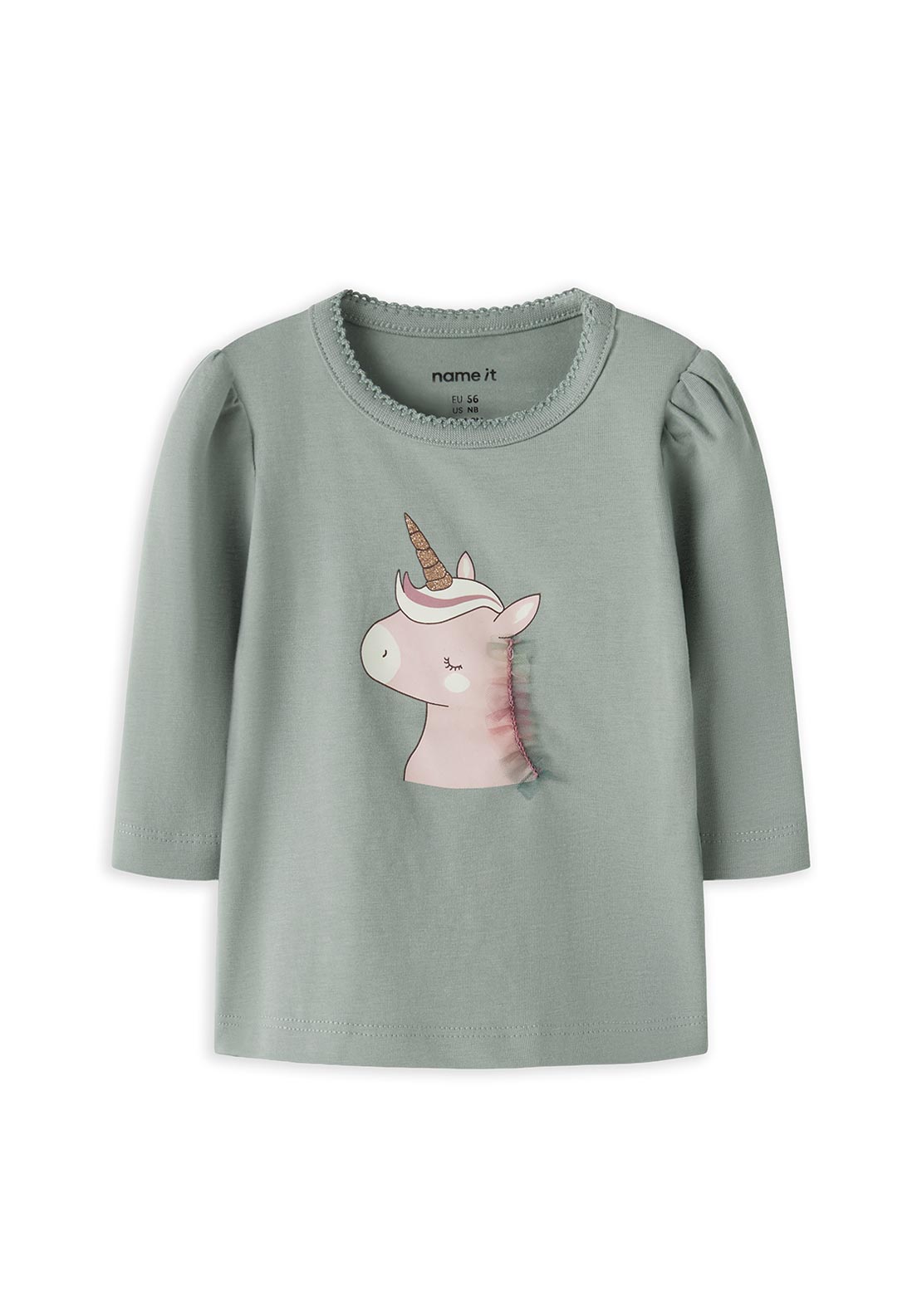 Name It Baby Girl Lotta Long Sleeve Top, Green