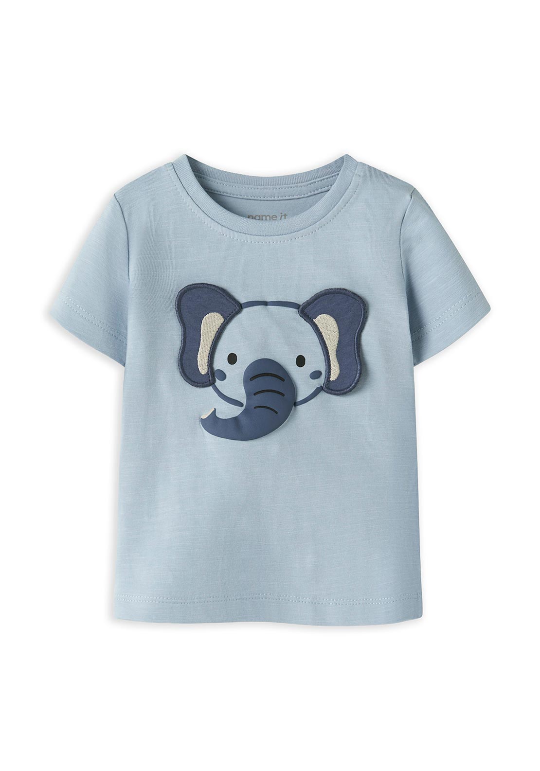 Name It Baby Boy Hole Giraffe Short Sleeve Tee, Blue