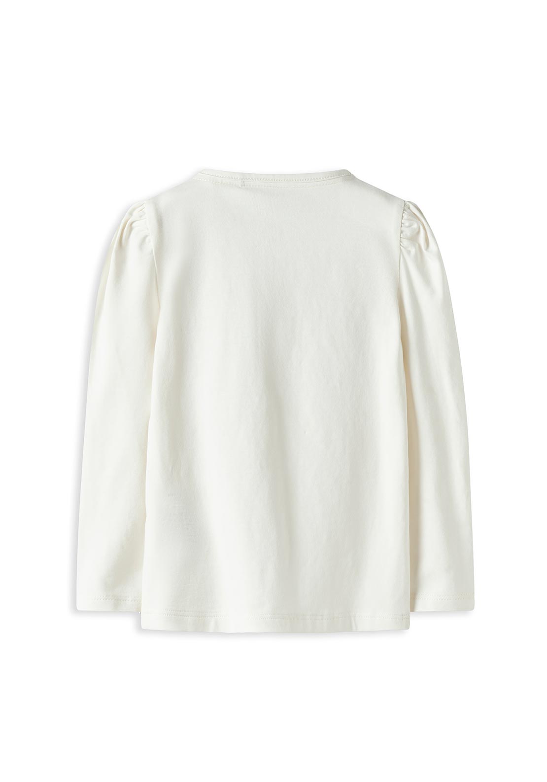 Name It Mini Girl Tally Floral Detail Top, Off White