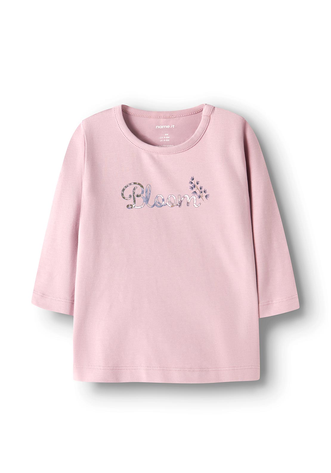 Name It Baby Girl Bussa Long Sleeve Top, Pink