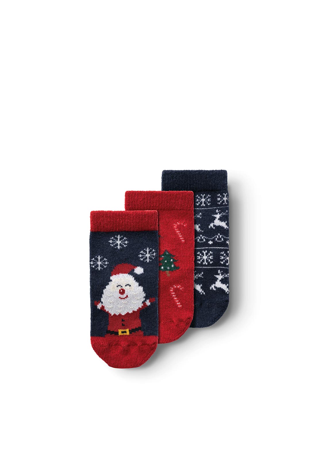 Name It Baby Boy Christmas 3 Pack Socks, Dark Sapphire