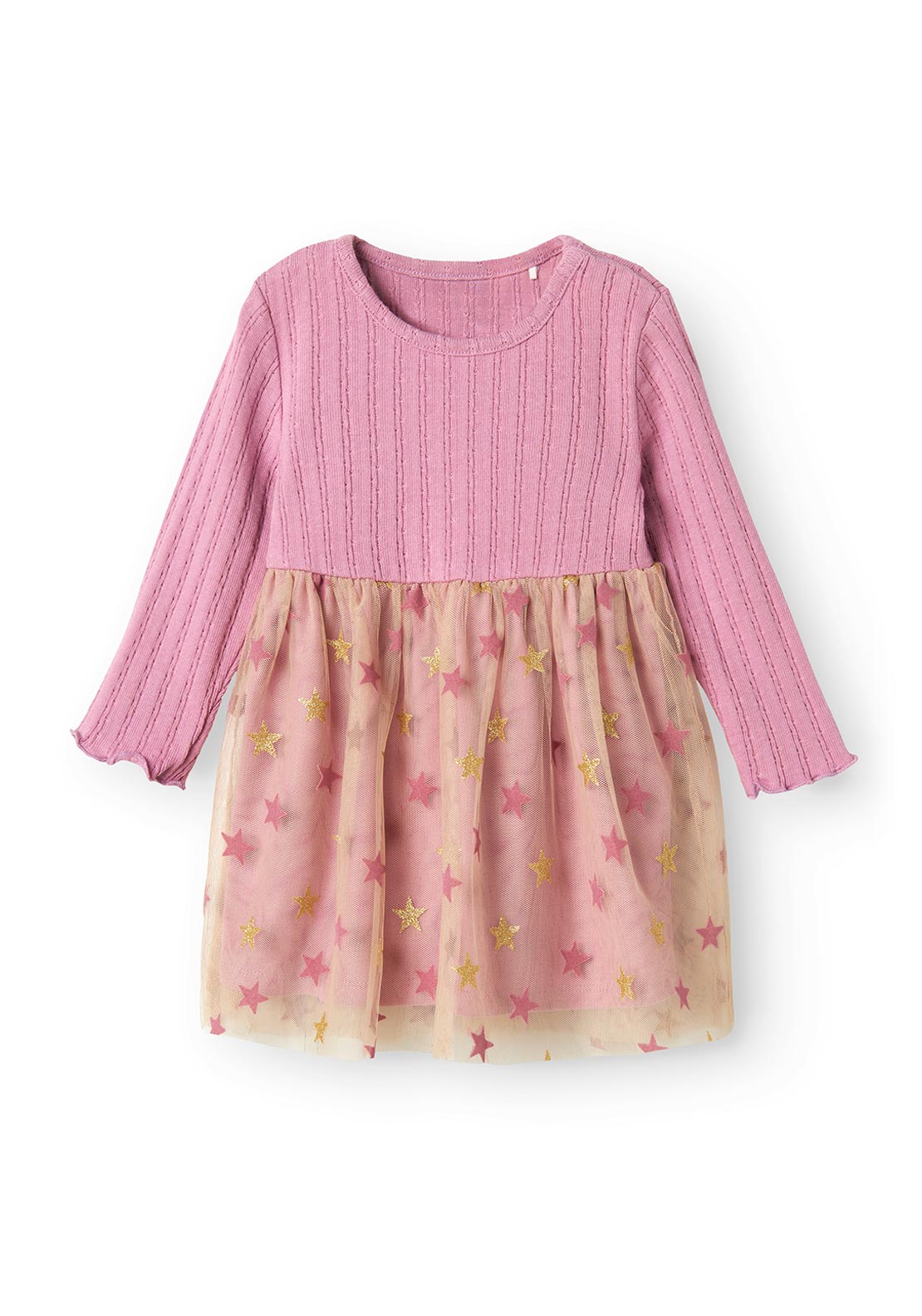 Name It Baby Girl Rinnas Long Sleeve Dress, Mauve Orchid McElhinneys