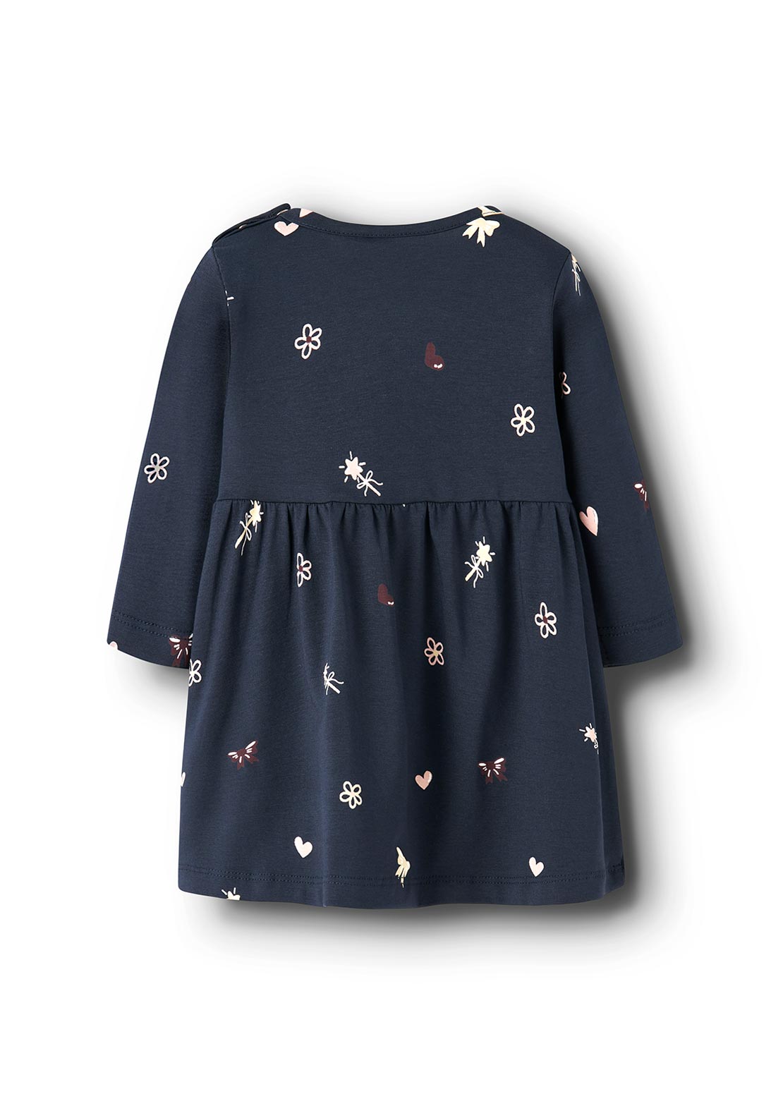 Name It Baby Girl Vandora Long Sleeve Dress, Navy