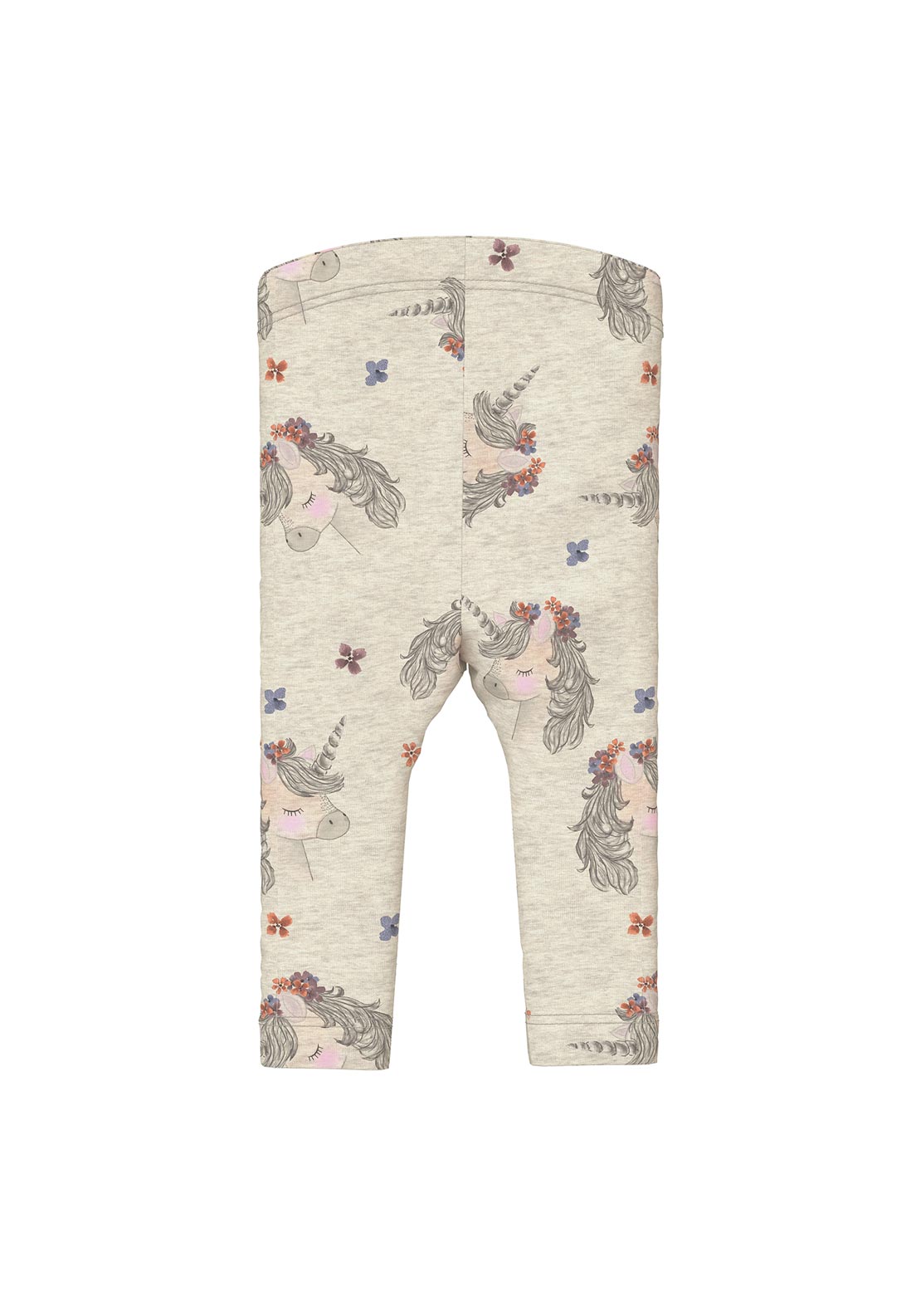 Name It Baby Girl Noise Unicorn Print Legging, Beige