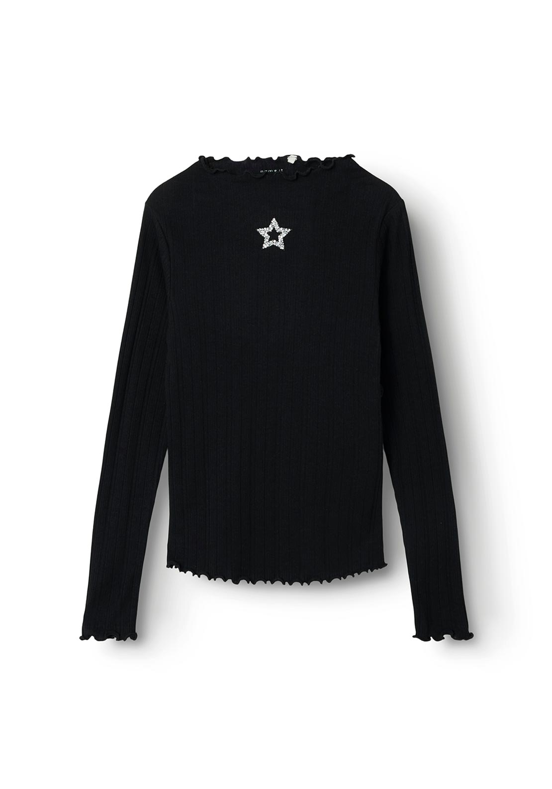 Name It Kid Girl Rumala Long Sleeve Top, Black McElhinneys