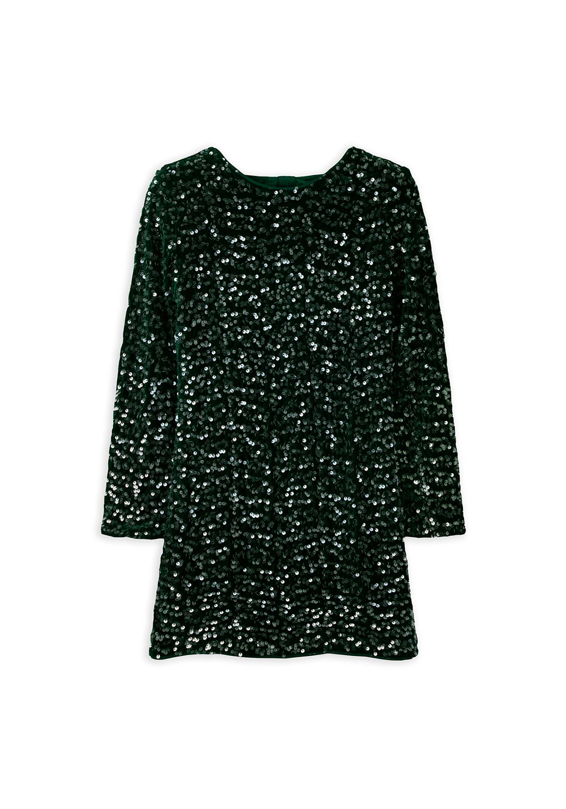 Name It Kid Girl Rusitta Sequin Long Sleeve Dress, Green