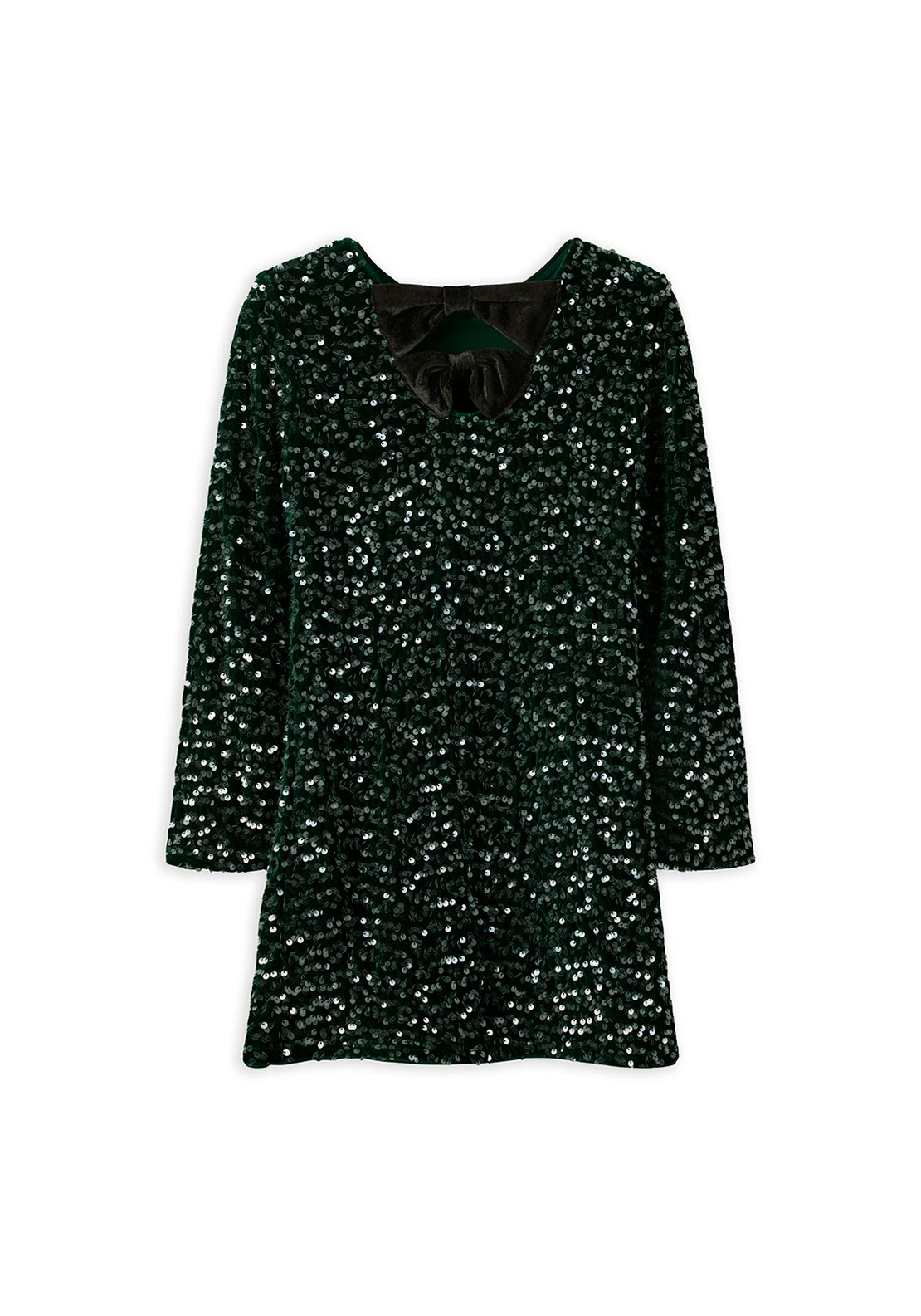 Name It Kid Girl Rusitta Sequin Long Sleeve Dress, Green