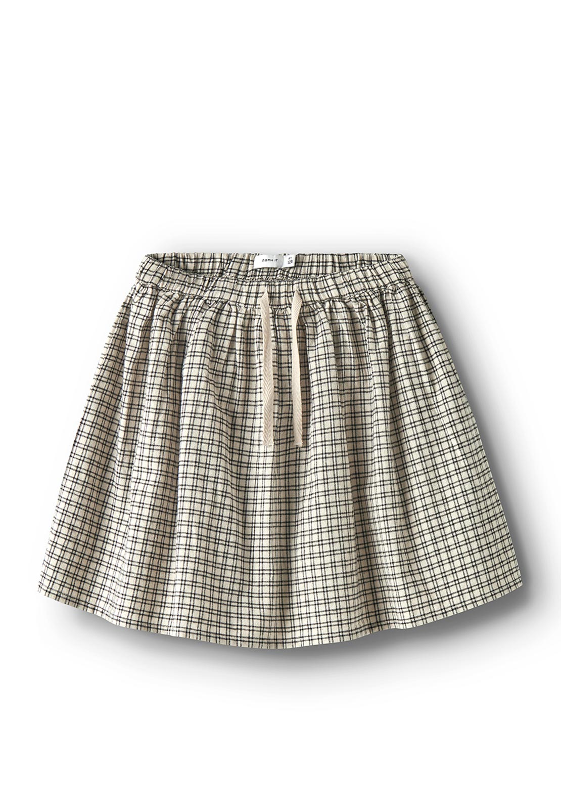 Name It Kid Girl Tecka Check Skirt, Beige