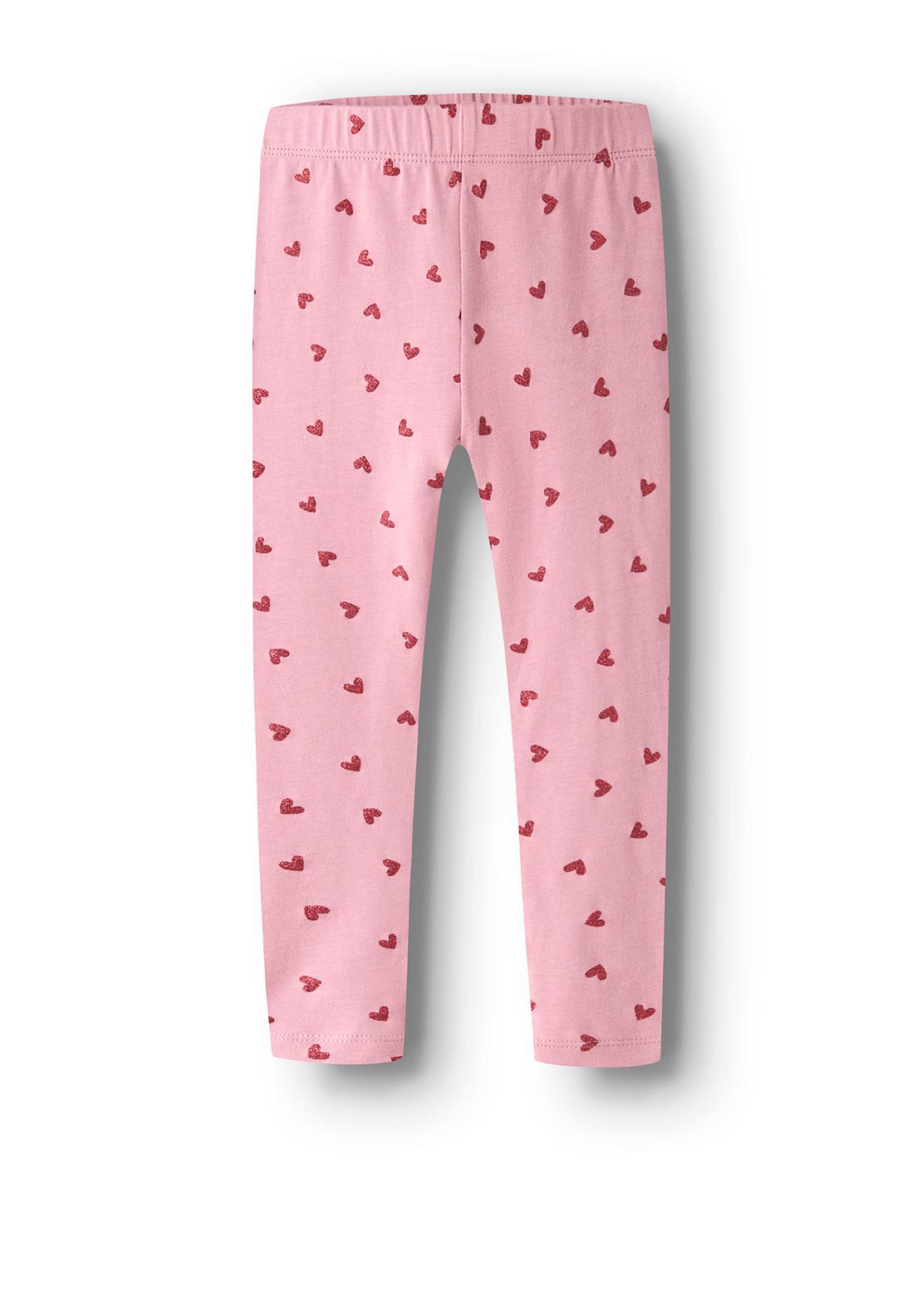 Name It Mini Girl Vivian Glitter Heart Legging, Pink