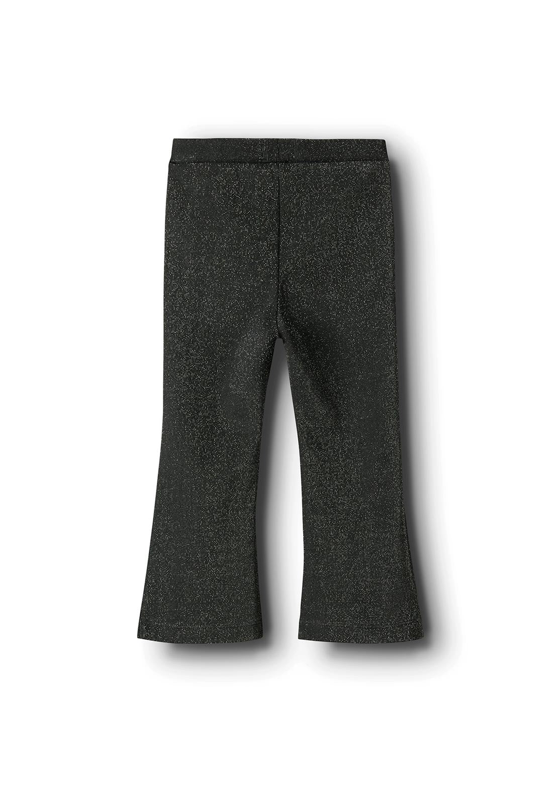Name It Mini Girl Roisin Glitter Flare Trouser, Black