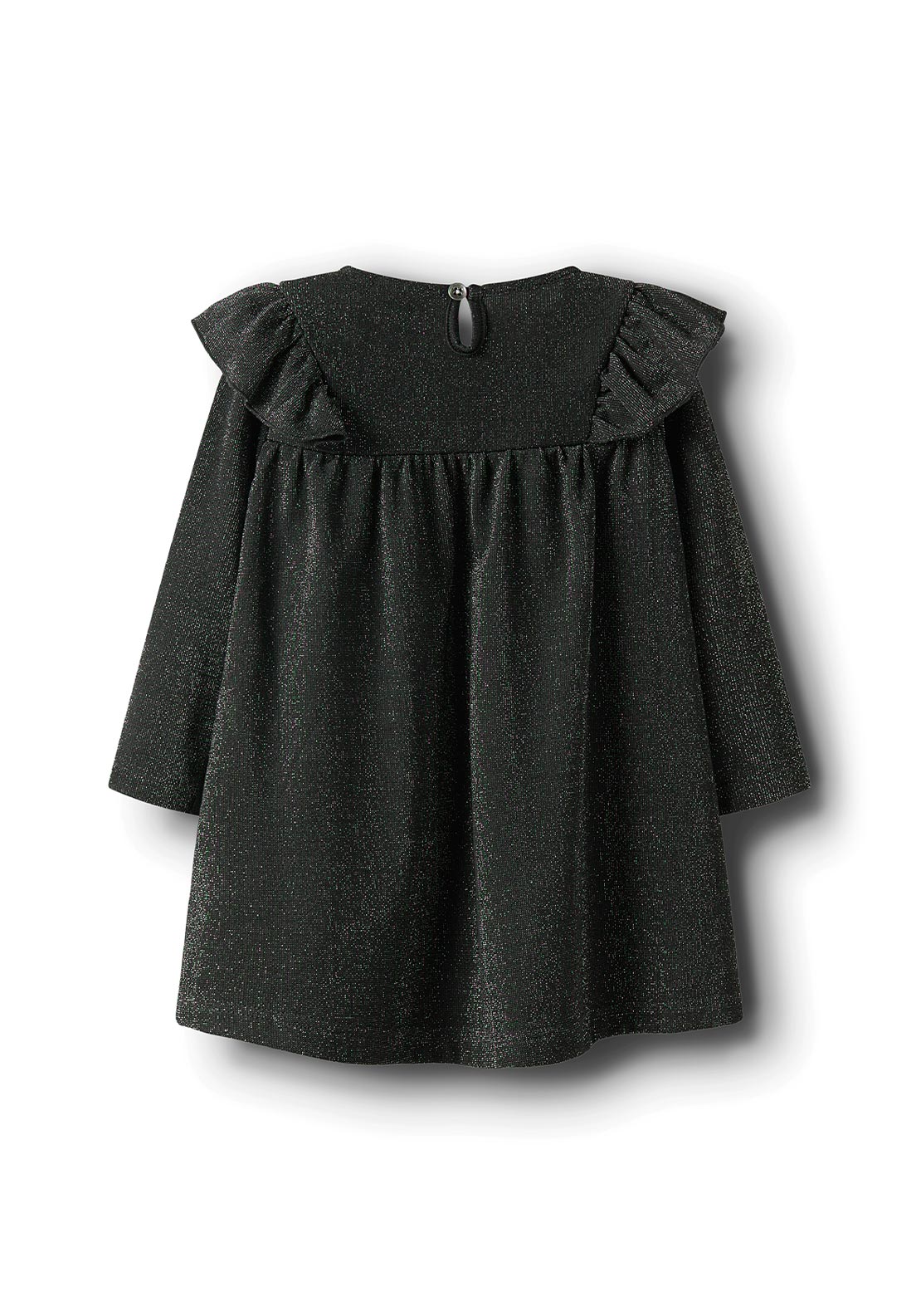 Name It Mini Girl Roisin Long Sleeve Glitter Dress, Black