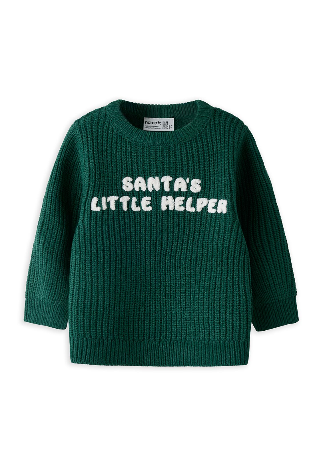 Name It Mini Boy Rissi Long Sleeve Knit Jumper, Green