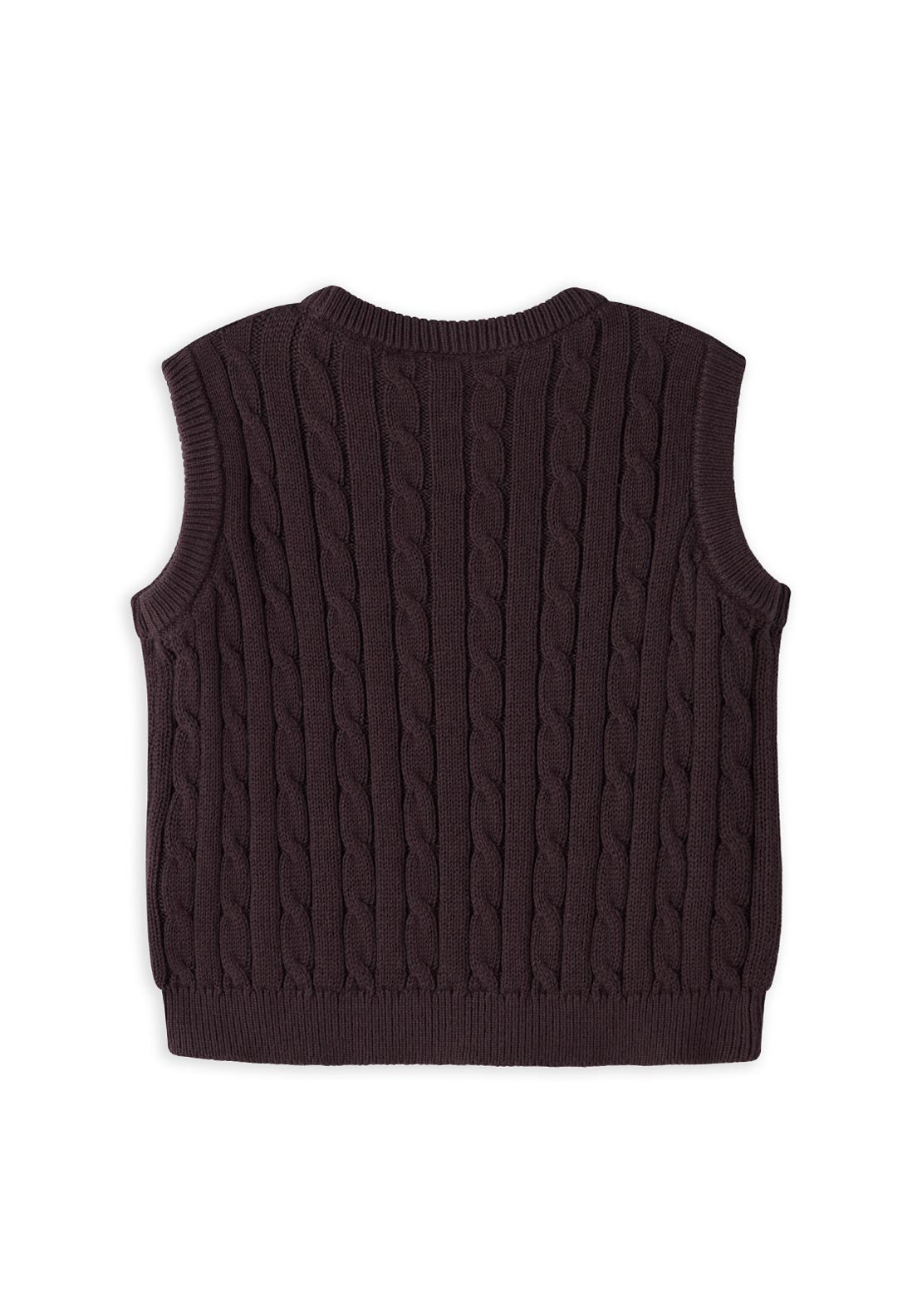 Name It Mini Boy Raffat Knit Vest, Brown
