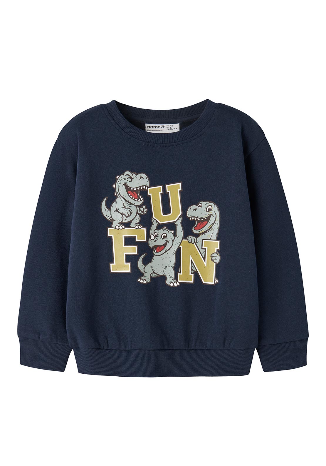 Name It Mini Boy Vildar Dino Long Sleeve Sweater, Navy
