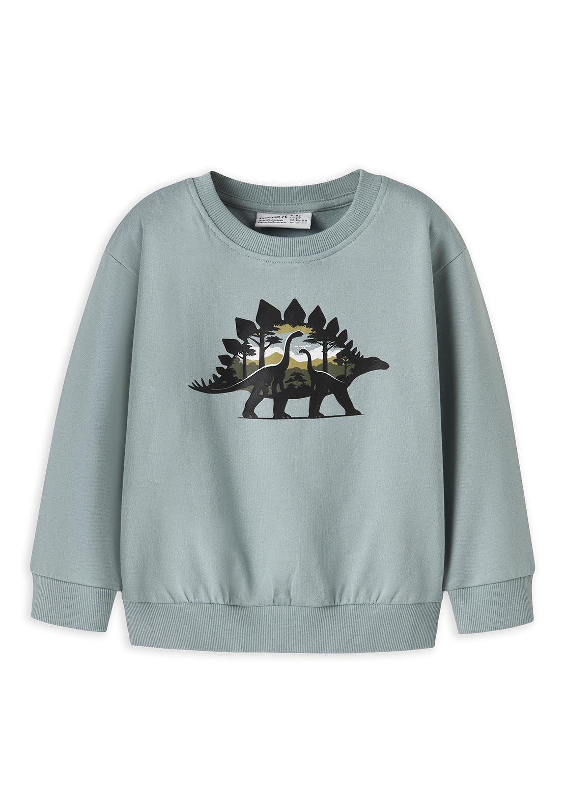 Name It Mini Boy Vildar Dino Long Sleeve Sweater, Green