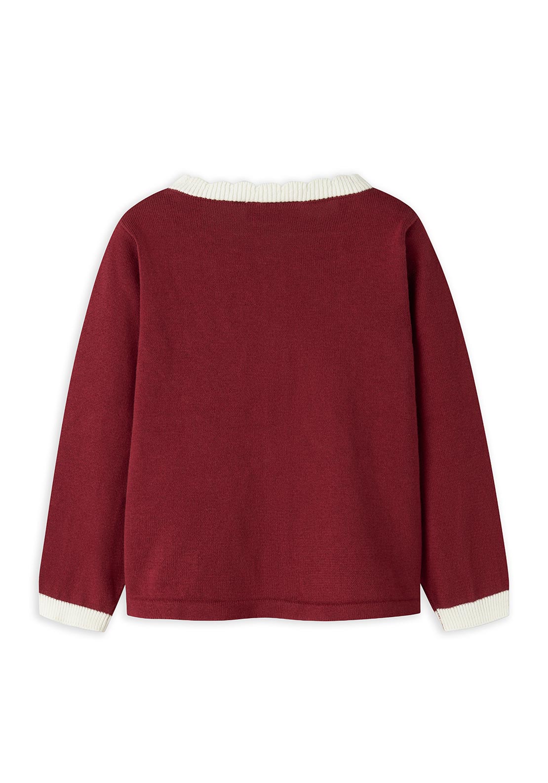 Name It Mini Girl Ralbos Heart Long Sleeve Cardigan, Red