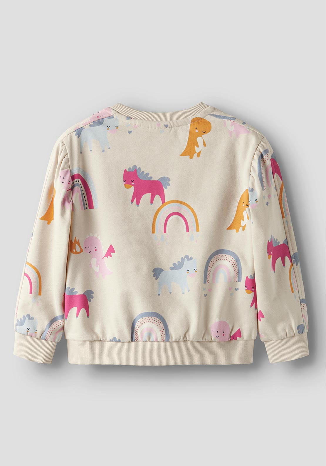 Name It Mini Girl Nula Long Sleeve Sweater, Beige