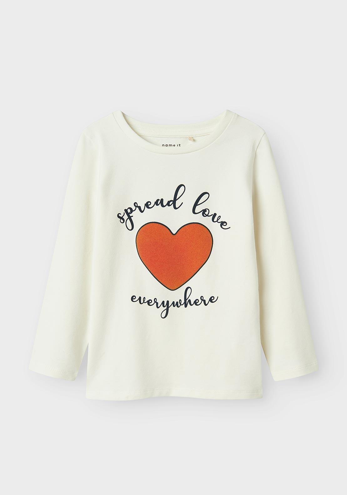 Name It Mini Girl Abelle Long Sleeve Top, White