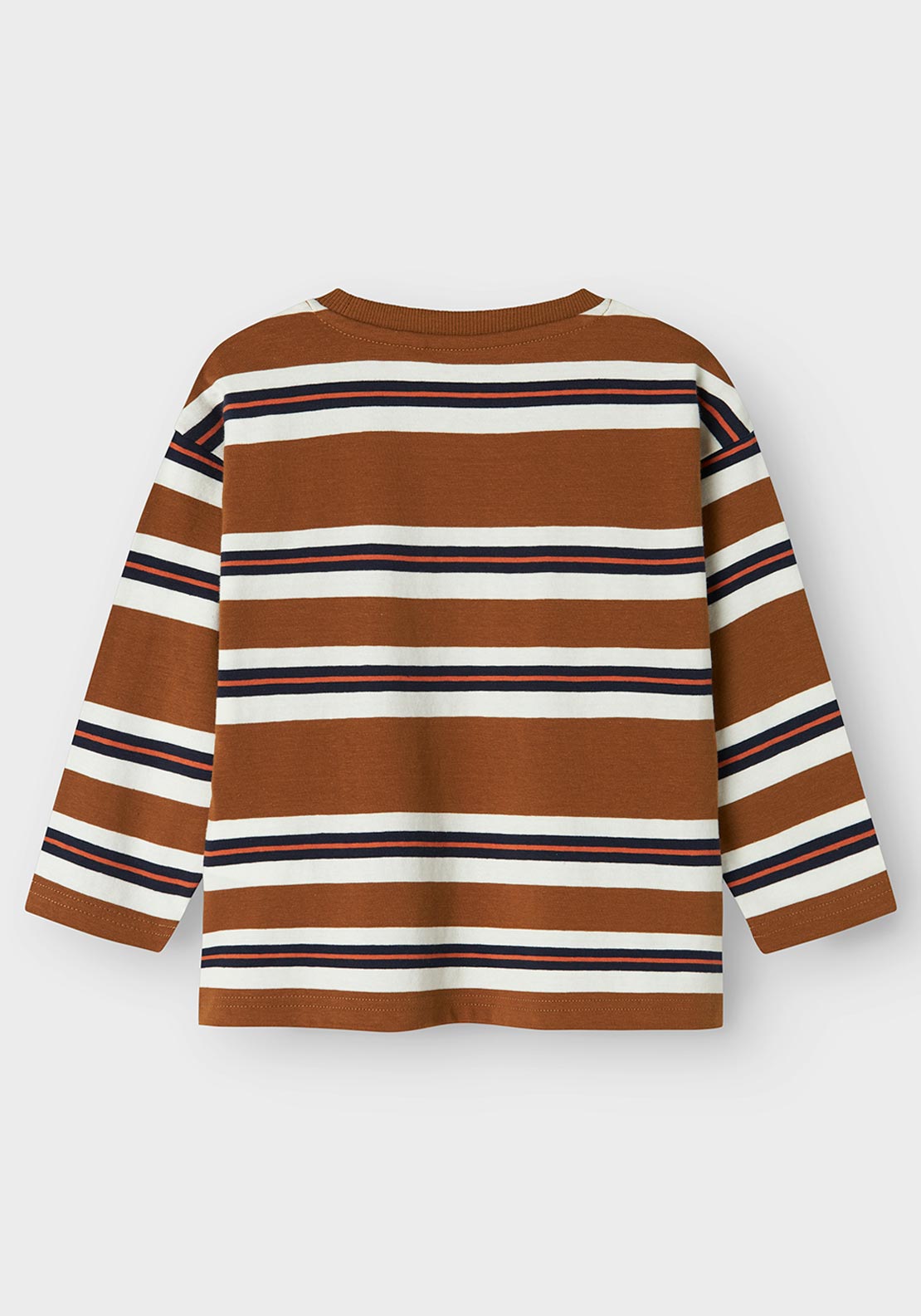 Name It Mini Boy Moskar Long Sleeve Stripe Top, Tan
