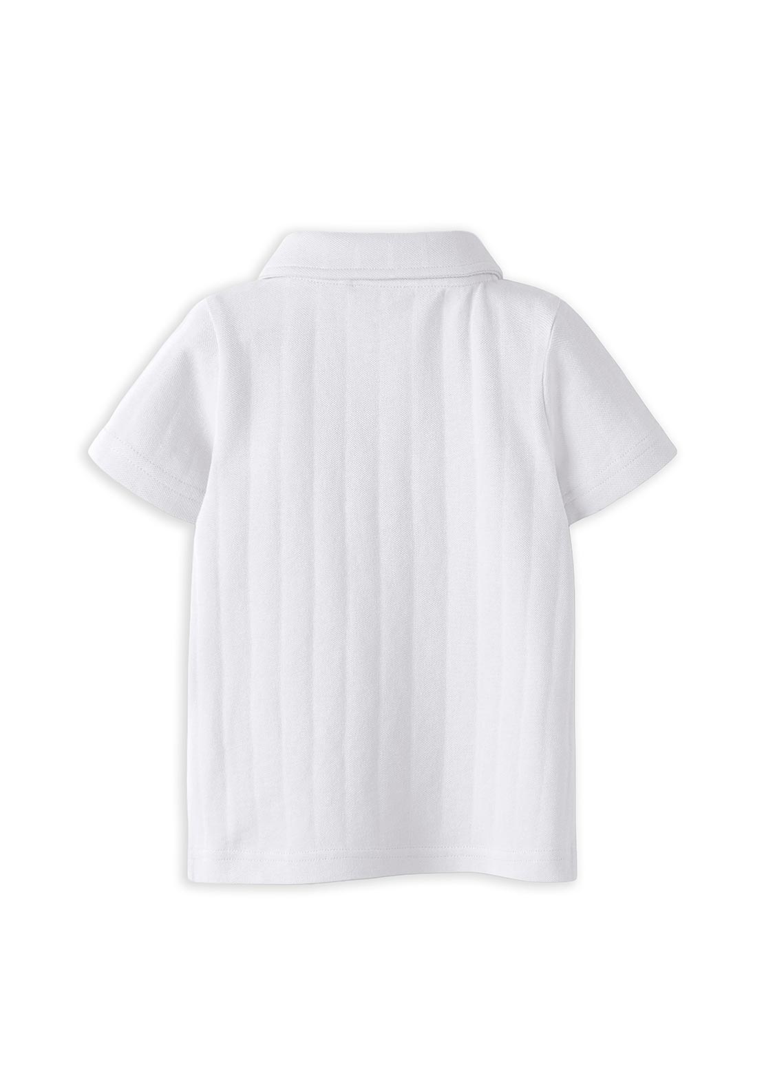 Name It Mini Boy Fen Short Sleeve Polo, White