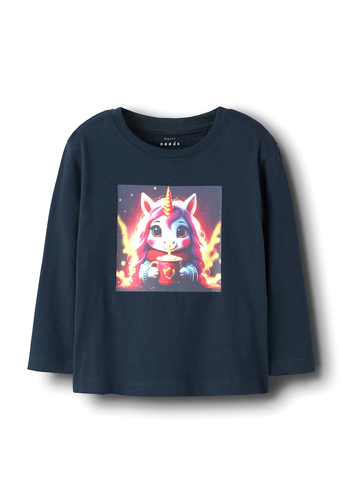 Name It Mini Girl Votea Long Sleeve Top, Navy