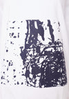 Naya Splash Printed Pocket Sweatshirt, White & Navy