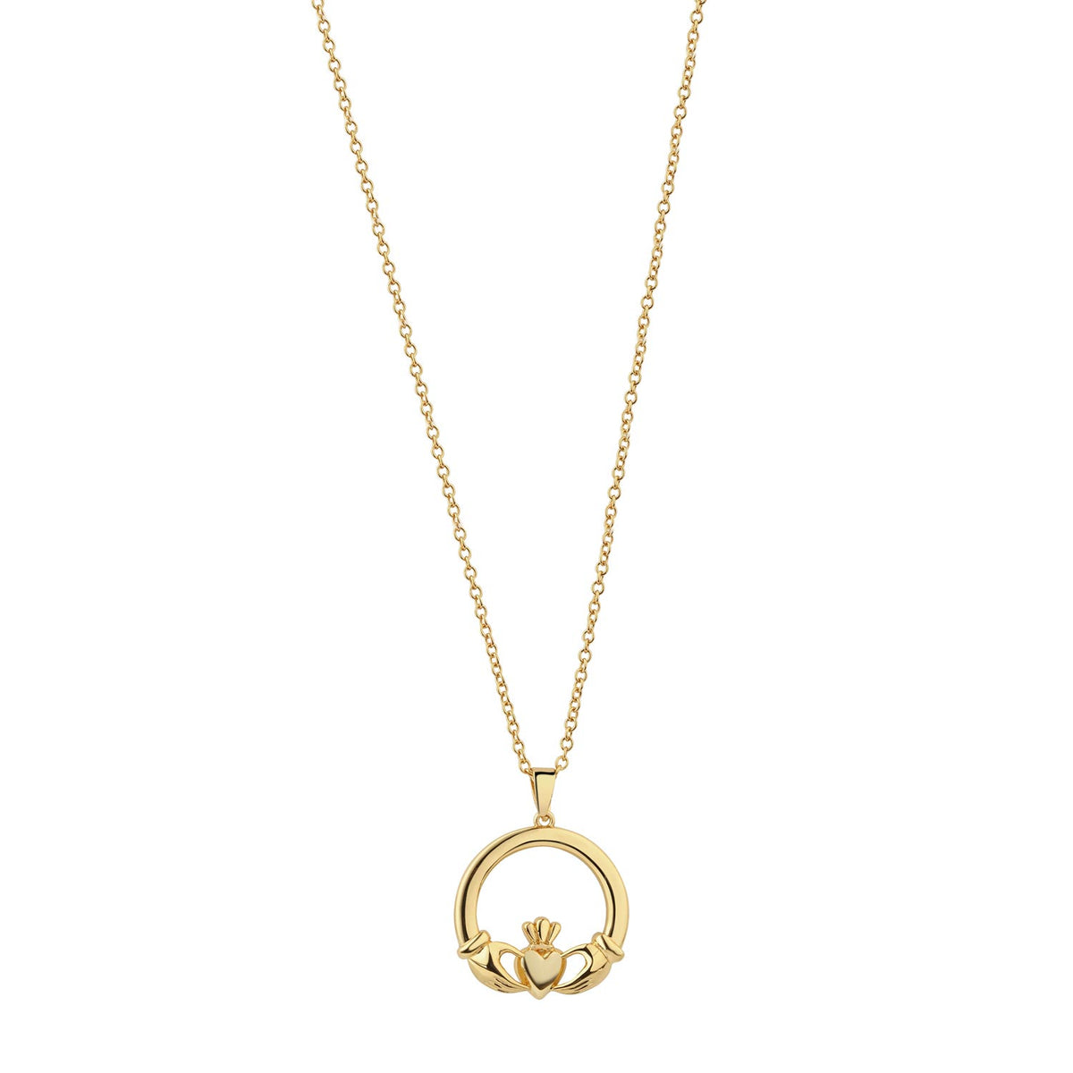 Newbridge Claddagh Pendant Necklace, Gold