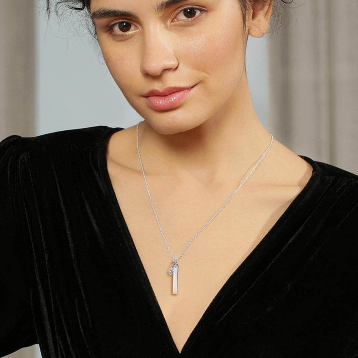 Newbridge Silverware June Birthstone Pendant Necklace, Silver
