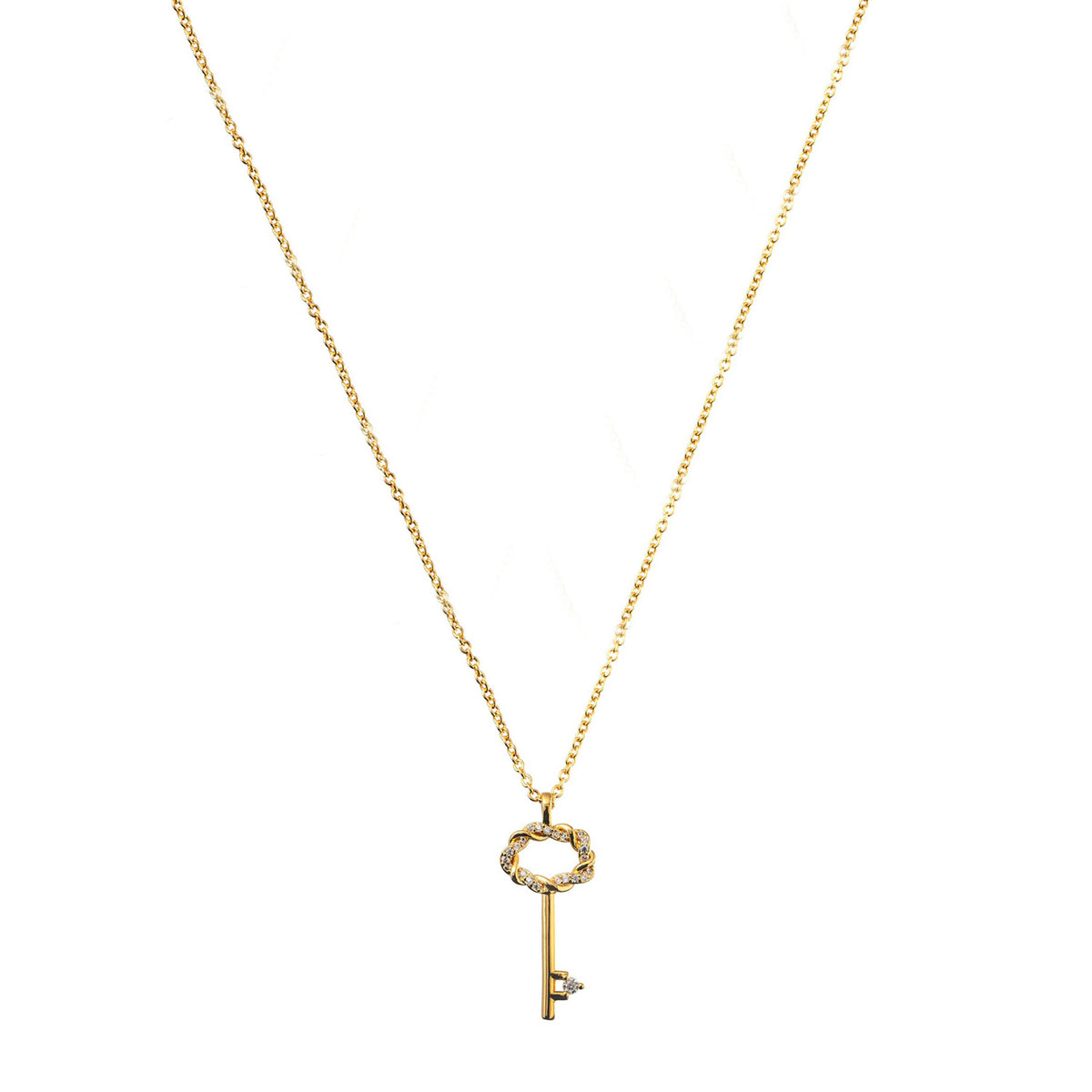Newbridge Key Pendant Necklace, Gold