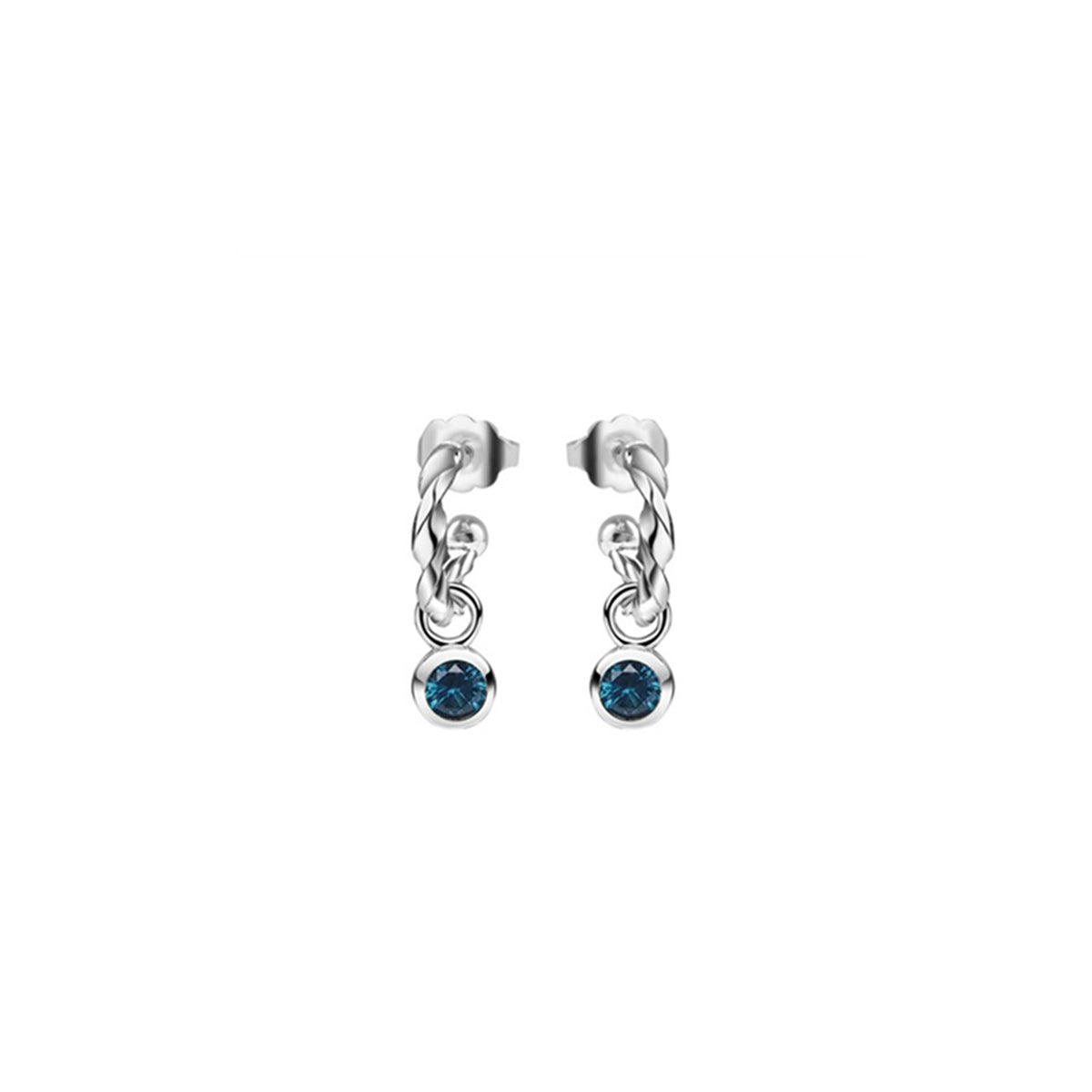 Newbridge Silverware December Birthstone Earrings, Silver