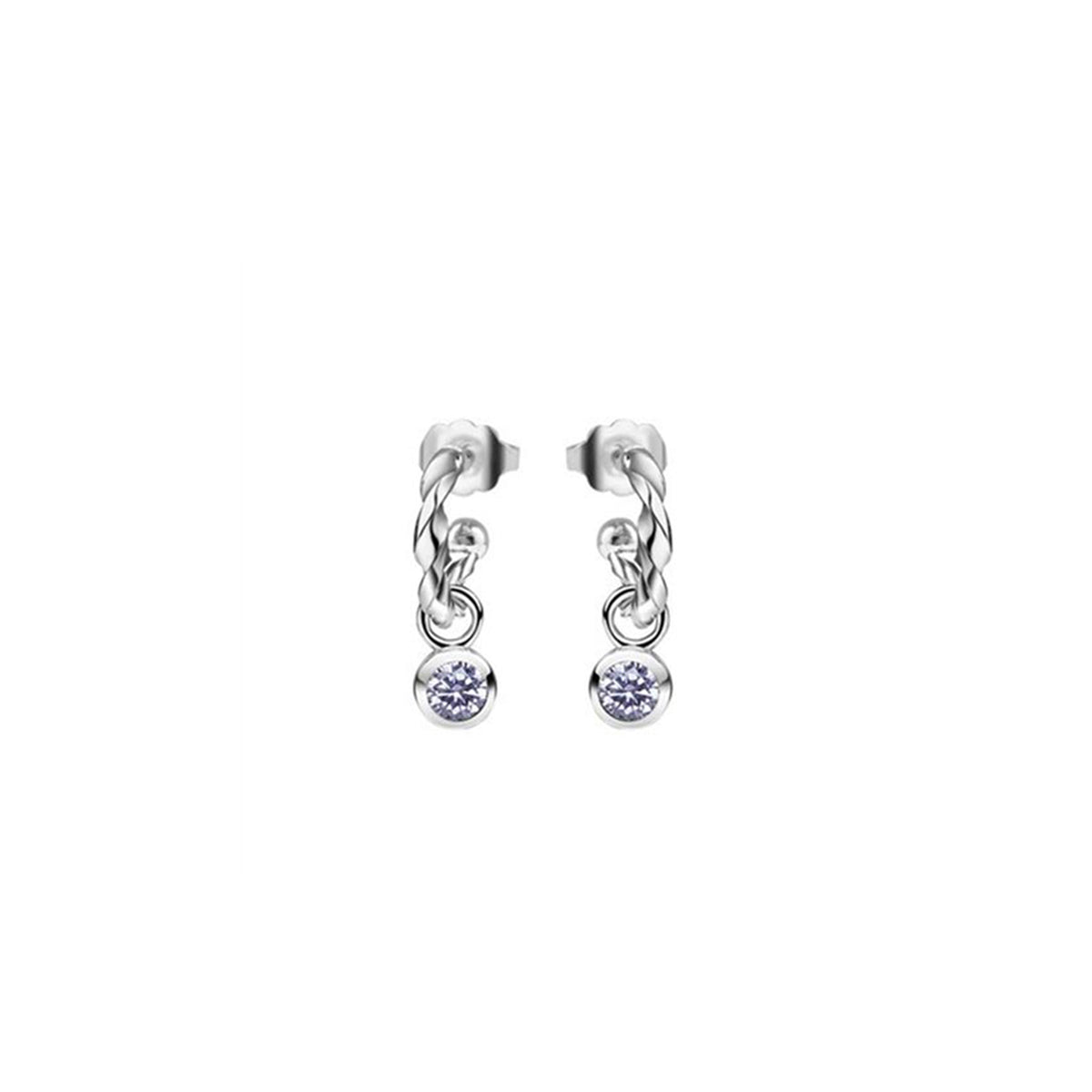 Newbridge Silverware June Birthstone Earrings, Silver