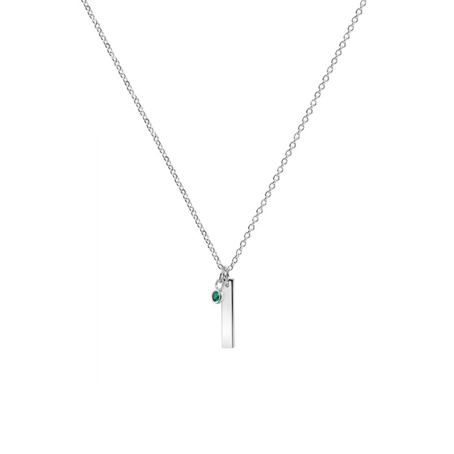 Newbridge Silverware May Birthstone Pendant Necklace, Silver