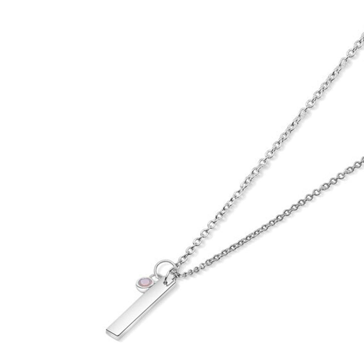 Newbridge Silverware October Birthstone Pendant Necklace, Silver