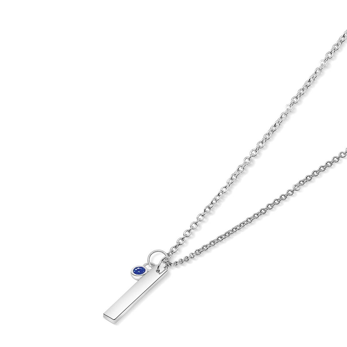 Newbridge Silverware September Birthstone Pendant Necklace, Silver