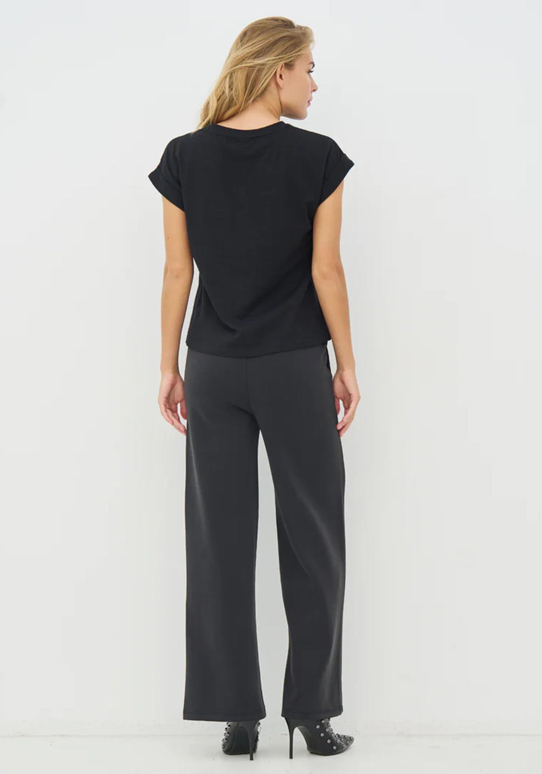Nu Denmark Graphic Print Oversized T-Shirt, Black