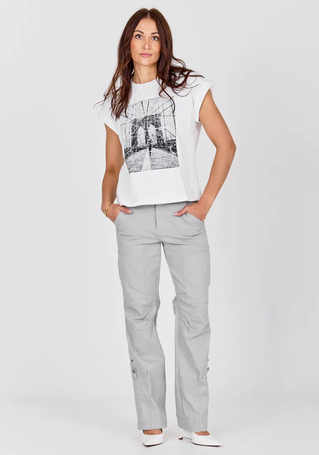 Nu Denmark Graphic Print Oversized T-Shirt, White