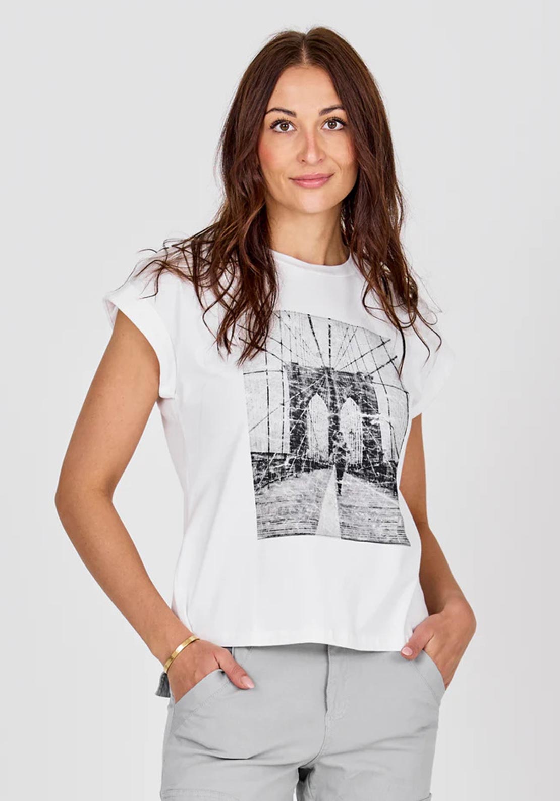 Nu Denmark Graphic Print Oversized T-Shirt, White