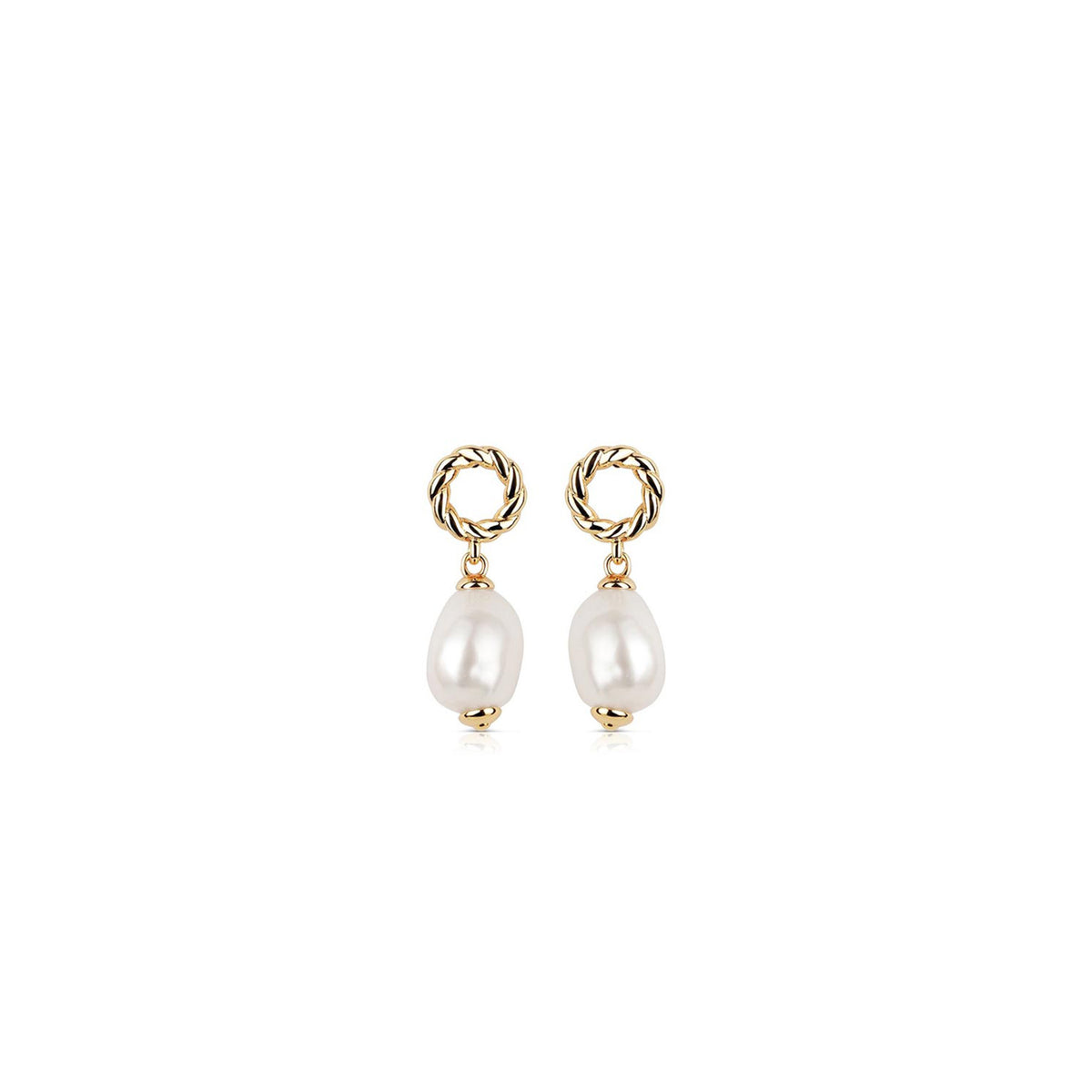 Newbridge Silverware Sappho Baroque Pearl Earrings, Gold