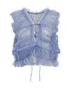 Object Tulle Tie Front Top, Brunnera Blue