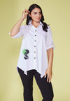 Ora Placement Print Shirt, White