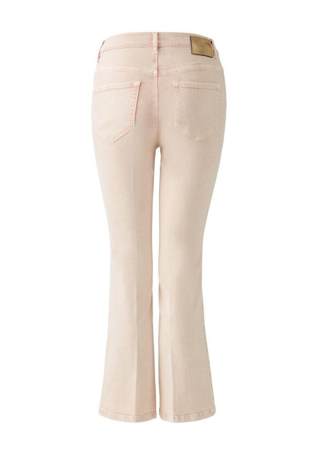 Oui Flare Leg Denim Wash Jeans, Pink