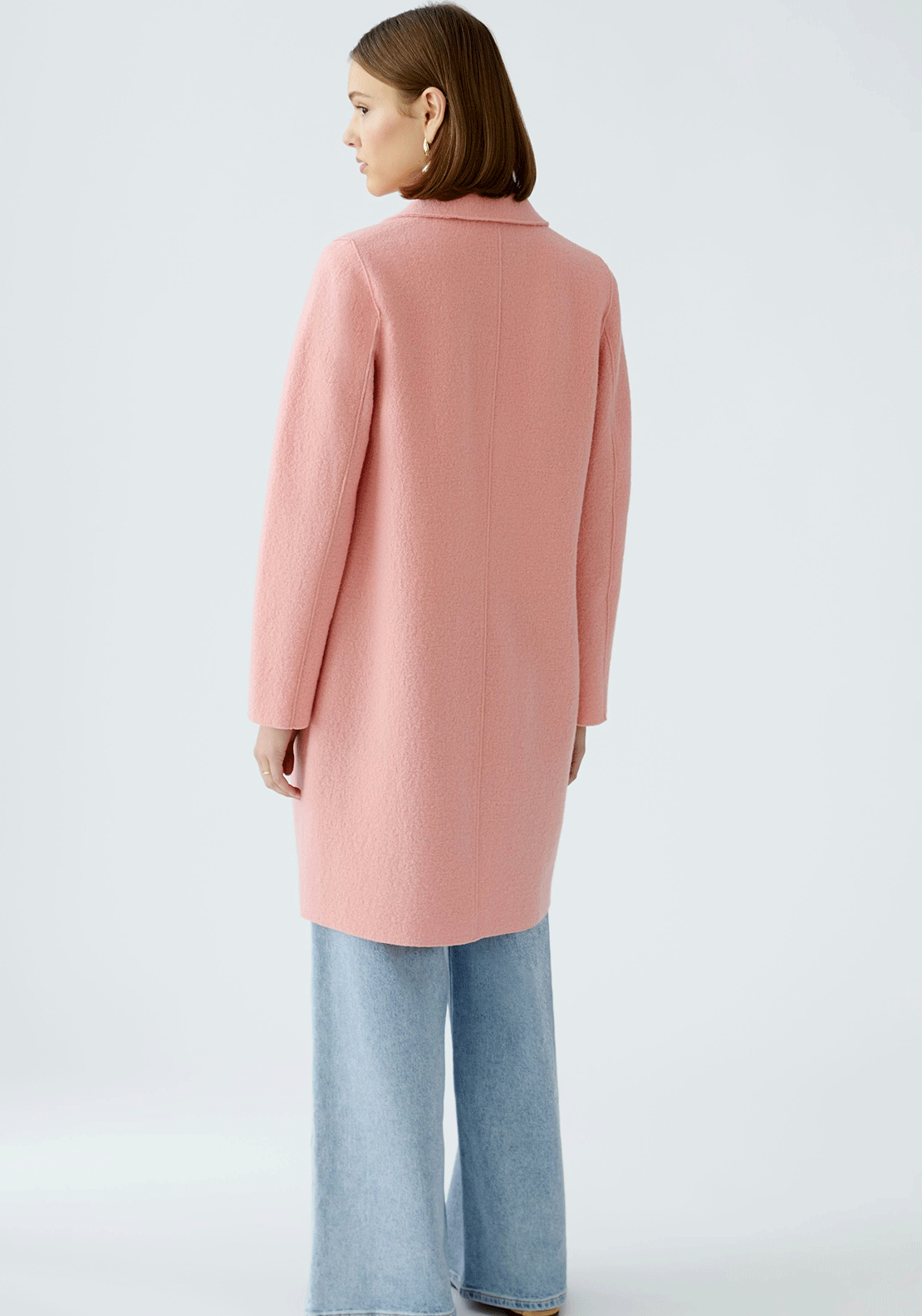 OUI Mayson Boiled Wool Jacket, Dusty Pink