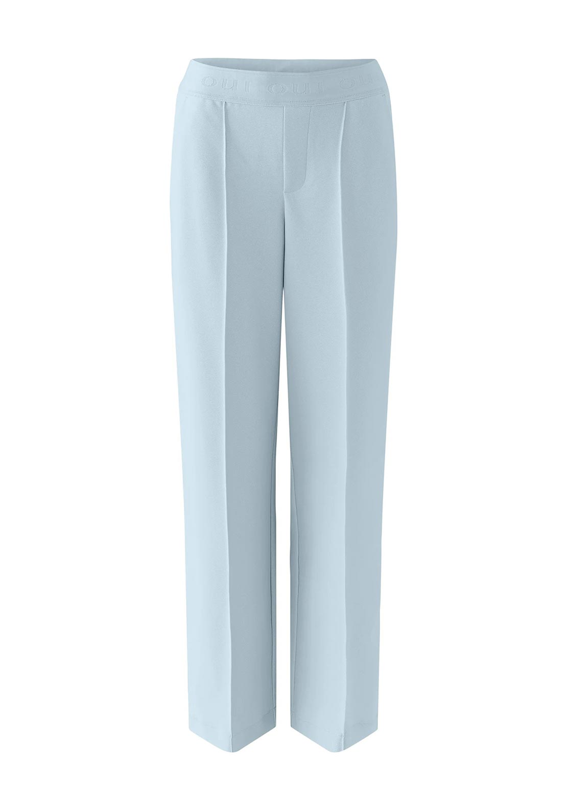 Oui Wide Leg Tailored Trousers, Light Blue