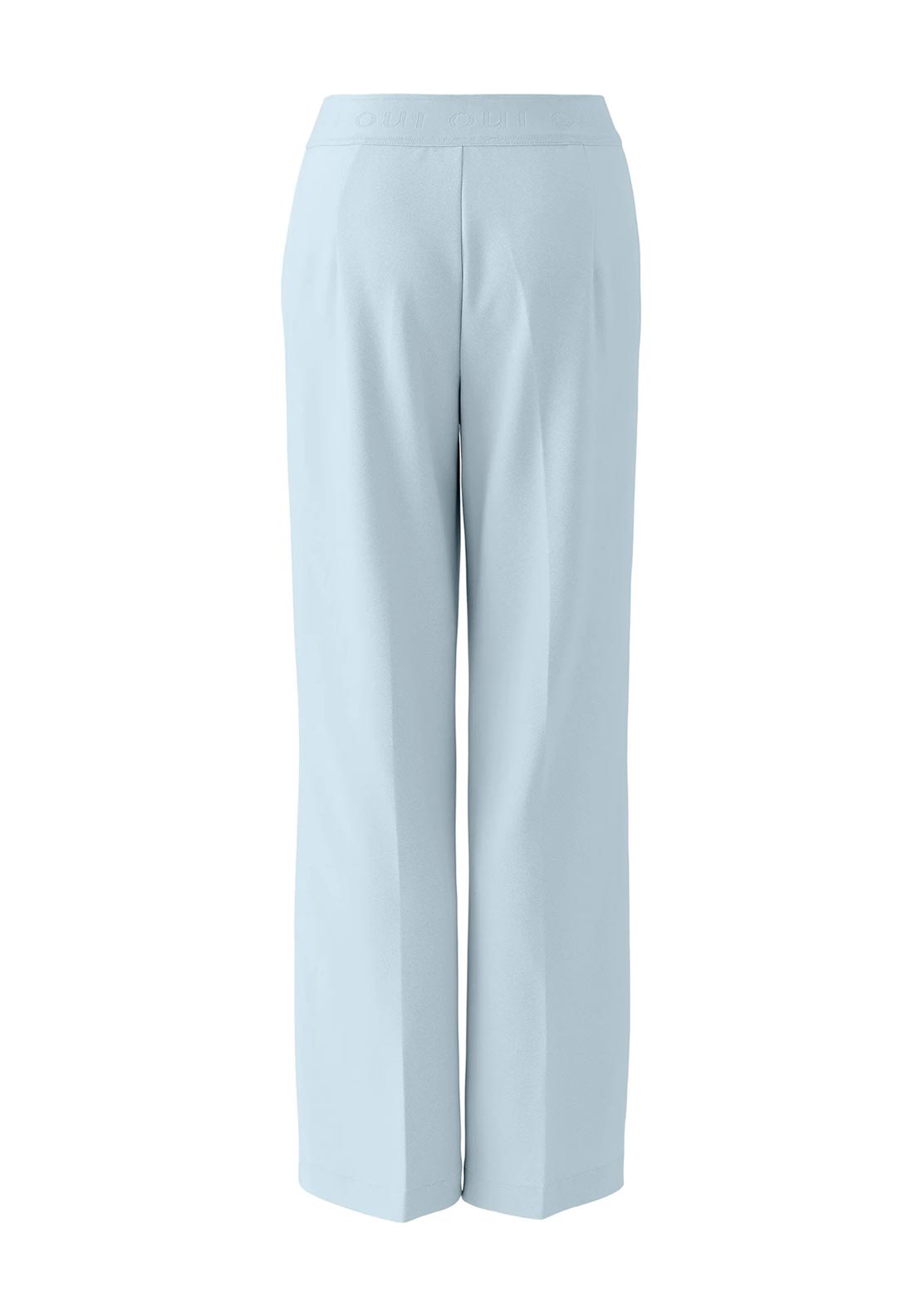 Oui Wide Leg Tailored Trousers, Light Blue