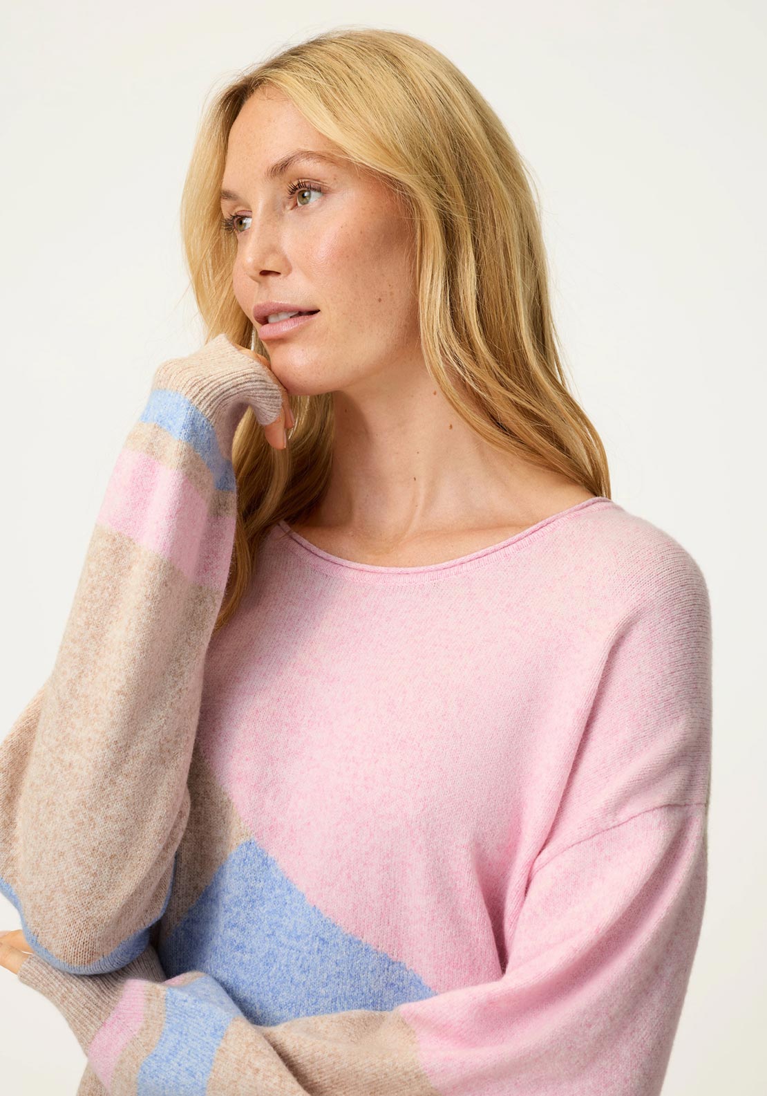Olsen Colour Block Design Jumper, Multi