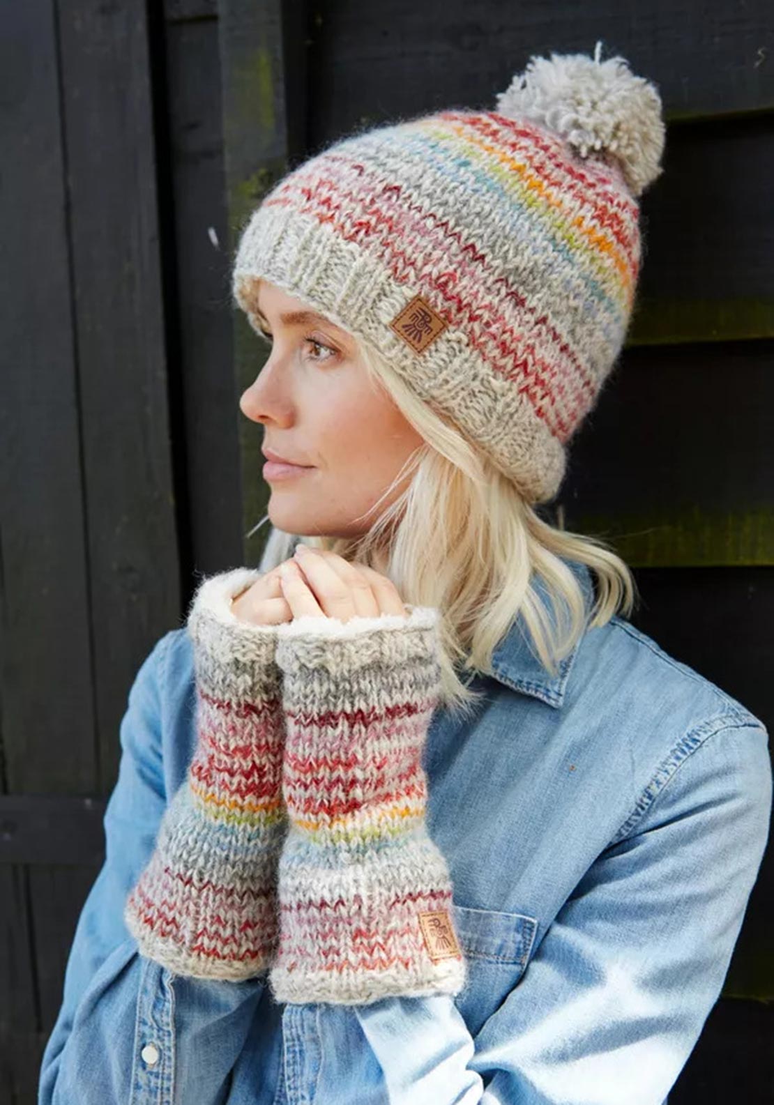 Pachamama Langtang Bobble Beanie, Multi
