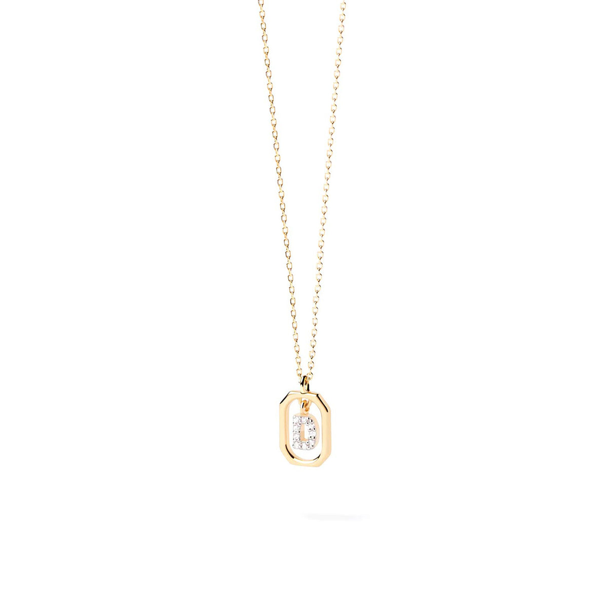 PDPAOLA Mini CZ Initials Necklace, Gold